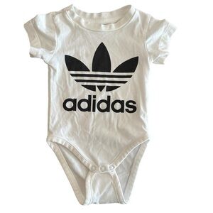 Adidas Baby Trefoil Logo Short Sleeve Bodysuit Onesie